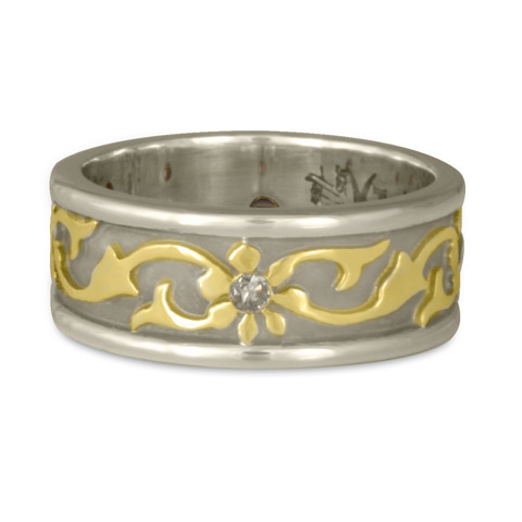 Bordered Persephone Wedding Ring in