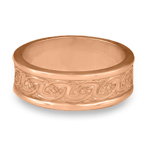 Bordered Petra Wedding Ring in 18K Rose Gold