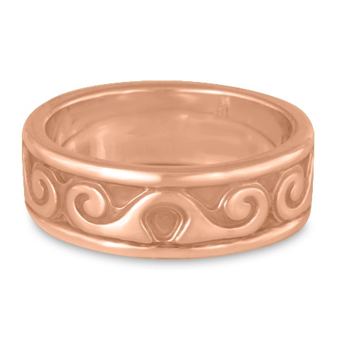 Bordered Ravena Wedding Ring in 14K Rose Gold