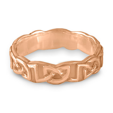 Borderless Heart Wedding Ring in 18K Rose Gold