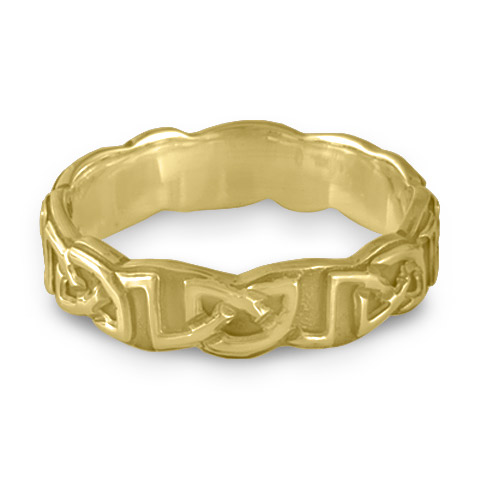 Borderless Heart Wedding Ring in 18K Yellow Gold