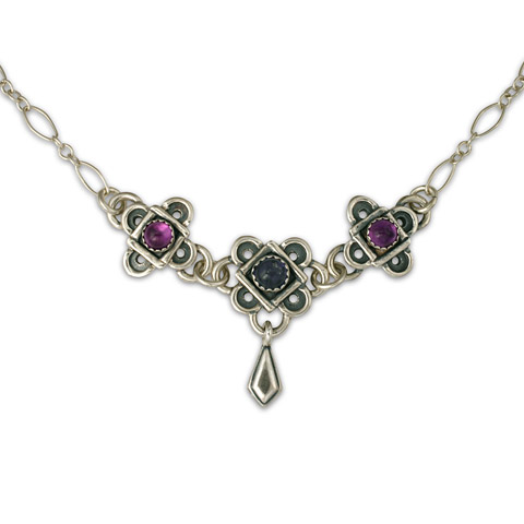Cleo Necklace in Amethyst and Iolite