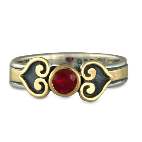 Corazon Engagement Ring in With Ruby