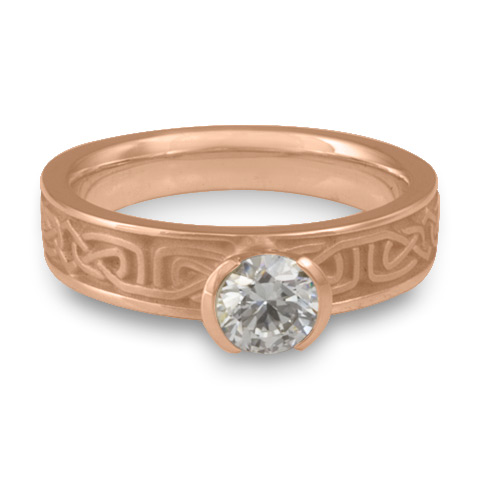Extra Narrow Labyrinth Engagement Ring in 18K Rose Gold