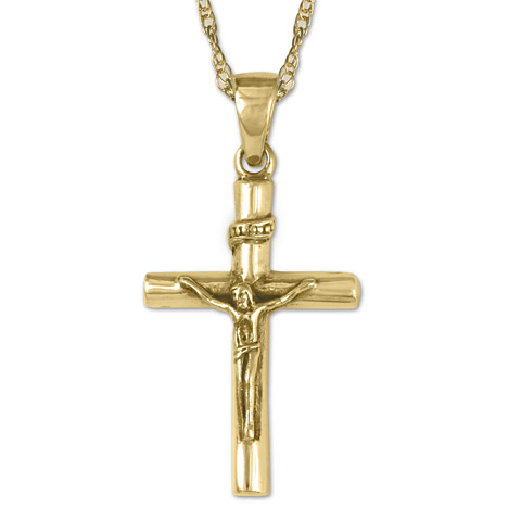 INRI Crucifix Gold in Fair Trade Gold