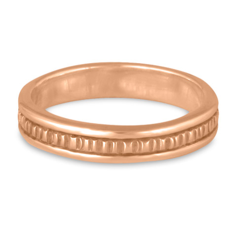 Narrow Bridges Wedding Ring in 18K Rose Gold