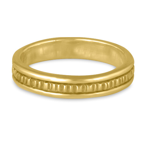 Narrow Bridges Wedding Ring in 18K Yellow Gold