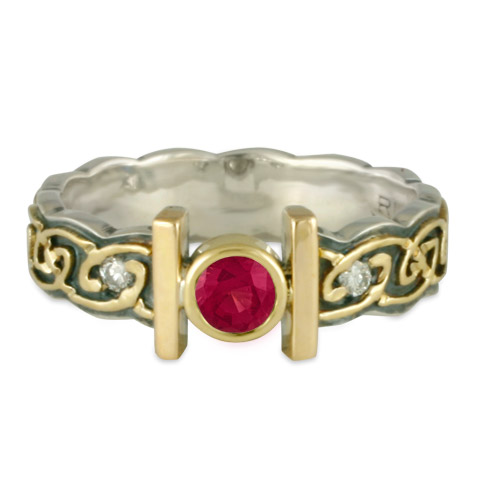 Open Petra Engagement Ring in Ruby
