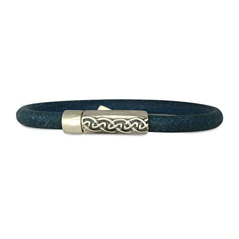 Petra Leather Bracelet in Cobalt