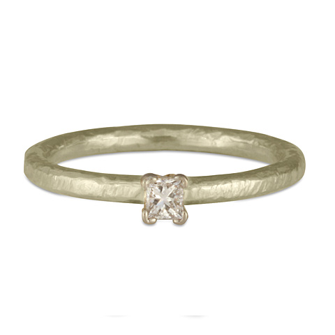 Playa Engagement Ring in 18K White Gold