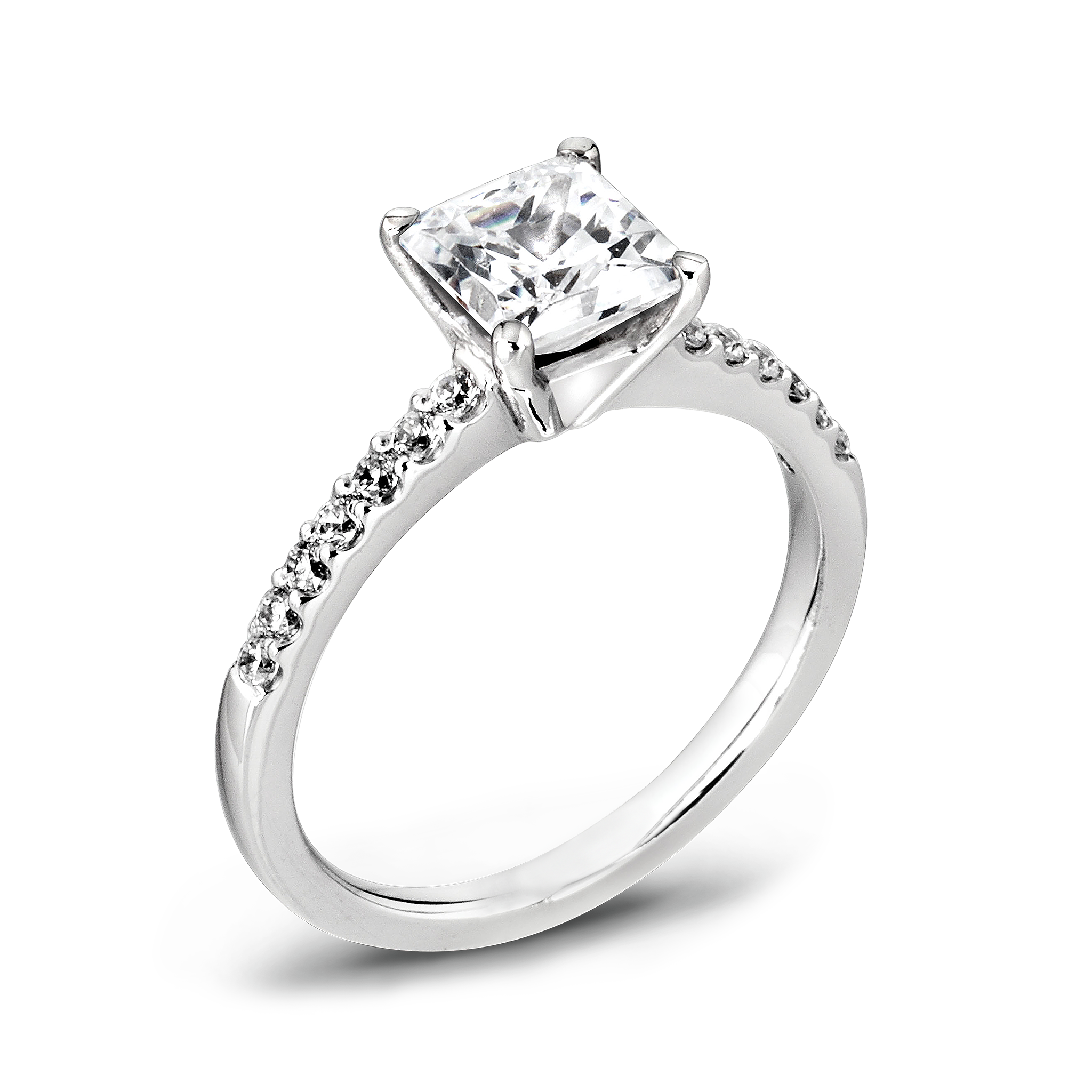 Princess Cut Canadian Diamond Fairtrade Gold Engagement Ring in