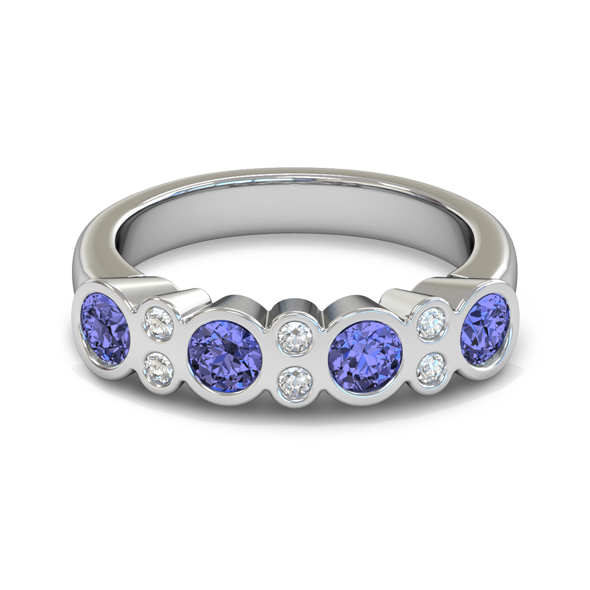 Sapphire and Diamond Fairtrade Gold Engagement Ring in