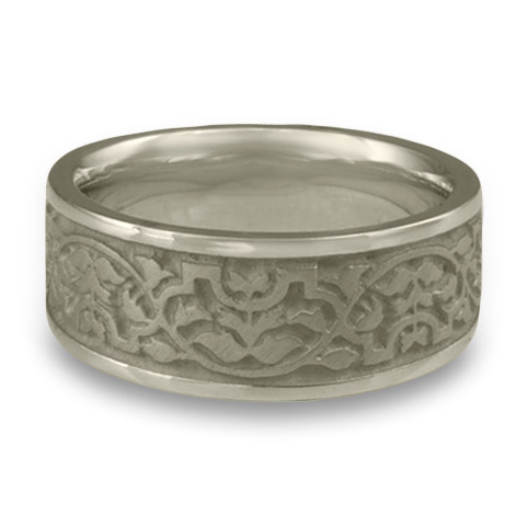Wide Morocco Wedding Ring in Stainless Steel