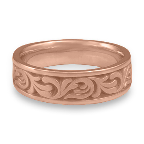 Wide Tradewinds Wedding Ring in 14K Rose Gold