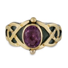 Antoinette Ring in 14K Yellow Gold Design w Sterling Silver Base