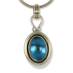 Classico Pendant with Gem in Two Tone