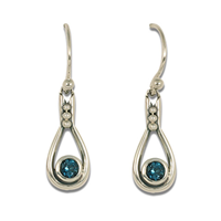 Droplet Earrings in London Blue Topaz