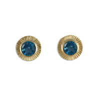 Keltie Stud Earrings in London Blue Topaz
