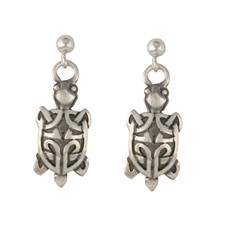 Turtle Earrings Post Small in Sterling Silver