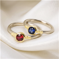 Wuxing Solitaire Ring in Two Tone