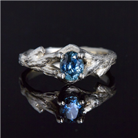 One of a Kind Sprig Ring in 14K White Gold