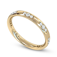 Fairtrade Gold Vintage Style Women s Wedding Ring with Diamond in 14K Yellow Gold