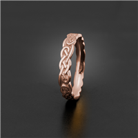 Narrow Borderless Infinity Wedding Ring in 18K Rose Gold