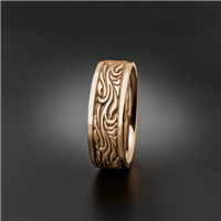 Wide Starry Night Wedding Ring in 18K Rose Gold