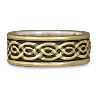 Bordered Laura Wedding Ring in Two Tone