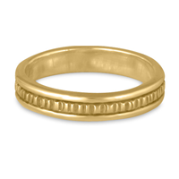 Narrow Bridges Wedding Ring in 14K Yellow Gold