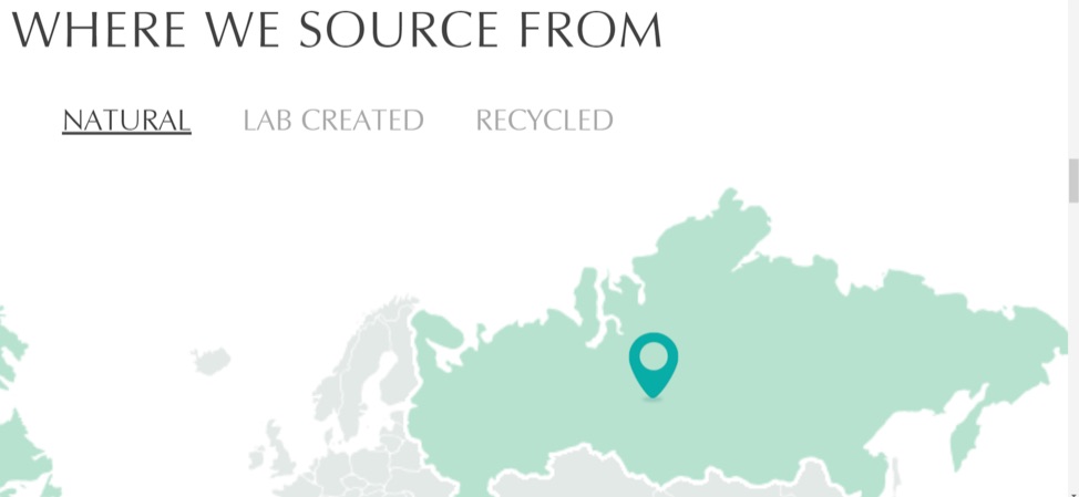 Brilliant Earth sources its diamonds from multinational corporations, including from the Alrosa mine in Russia.