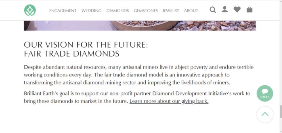 Brilliant Earth helps fund the Diamond Development Initiative (DDI), which is operated by De Beers—a company with a horrendous track record in Africa.
