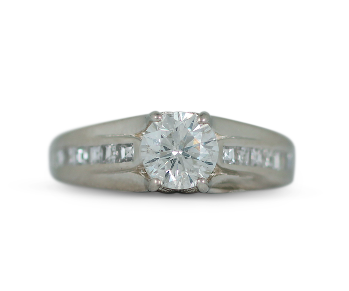 We create unique white gold wedding bands, as well as classic white gold engagement rings.