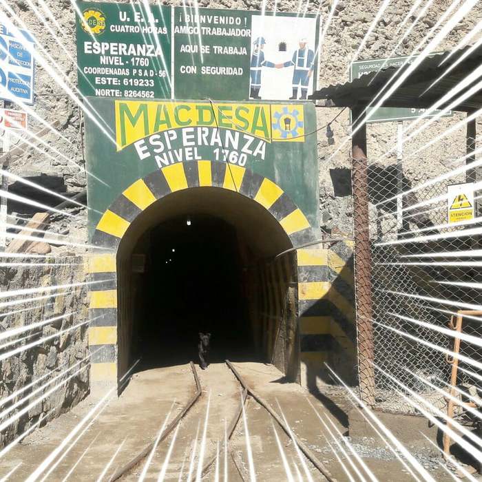 The entrance to the Macdesa mine in Peru: the present source of our Fairtrade Gold at Reflective Jewelry.