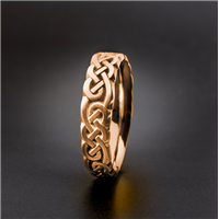 Wide Borderless Infinity Wedding Ring in 18K Rose Gold