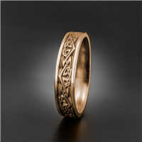 Narrow Monarch Wedding Ring in 18K Rose Gold