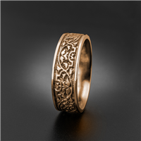 Wide Morocco Wedding Ring in 18K Rose Gold