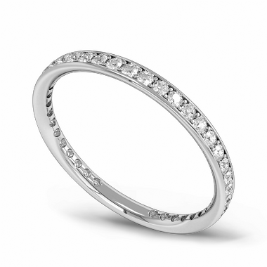 Fairtrade Gold Diamond Full Eternity Ring  in 18K White Gold