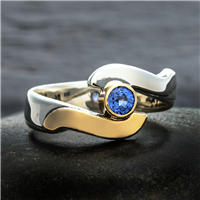 Donegal Eye Engagement Ring in Two Tone