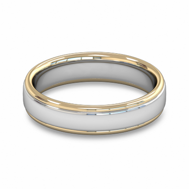 Fairtrade Gold Two Color Classic Wedding Ring in Two Tone