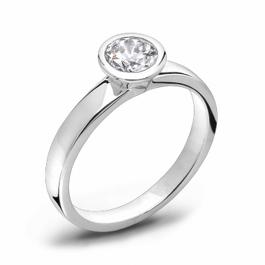 Brilliant Cut Canadian Diamond Fairtrade Gold Engagement Ring in 18K White Gold