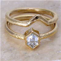 Playa Hex Bridal Set in 18K Yellow Gold