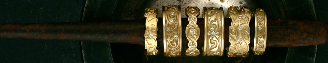 Gold Wedding Bands with Diamonds