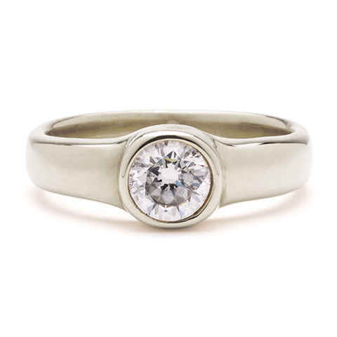 Aces Engagement Ring in 14K White Gold