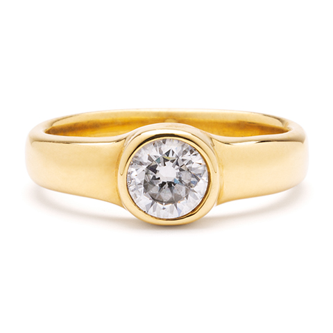 Aces Engagement Ring in 14K Yellow Gold