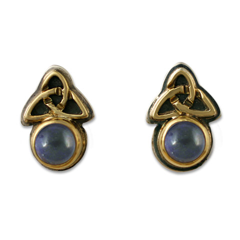 Aria Round Earrings in Iolite