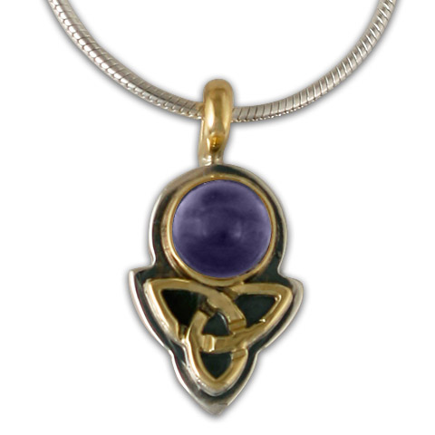 Aria Round Pendant in Iolite