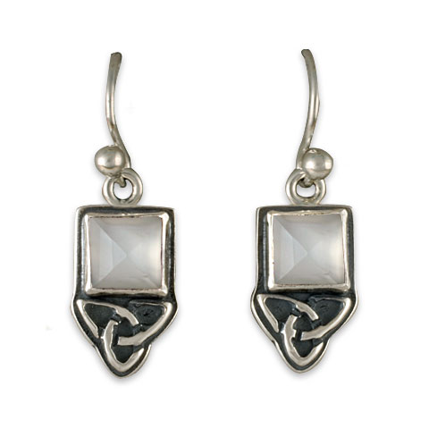 Aria Square Earrings in Moonstone