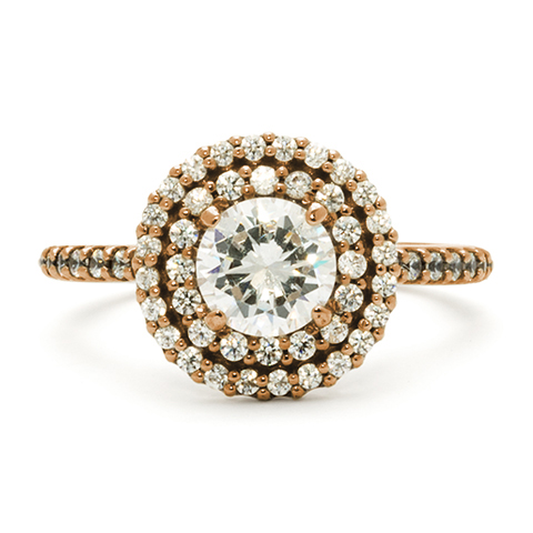 Aurora Engagement Ring in 14K Rose Gold