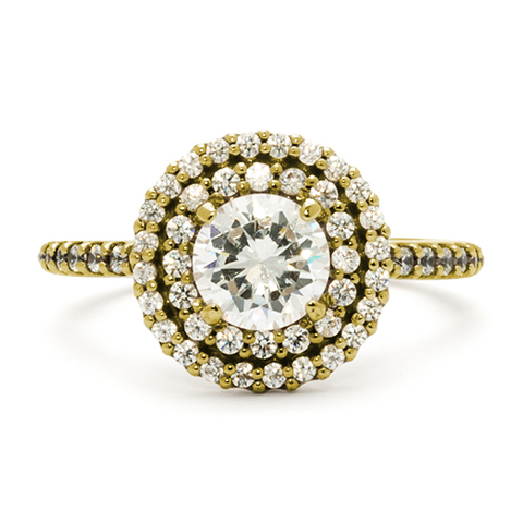 Aurora Engagement Ring in 14K Yellow Gold